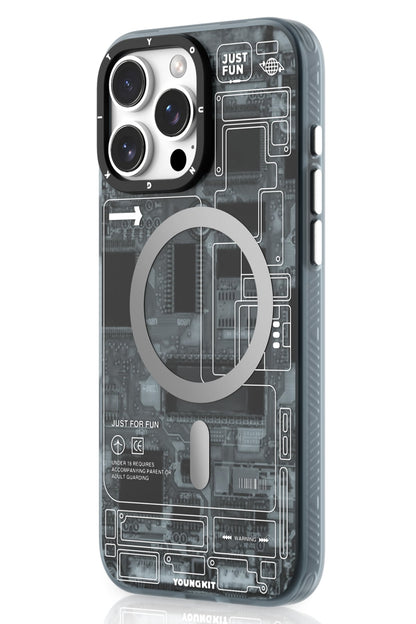 Youngkit Technology iPhone 16 Pro Max Magsafe Uyumlu Kılıf Gri