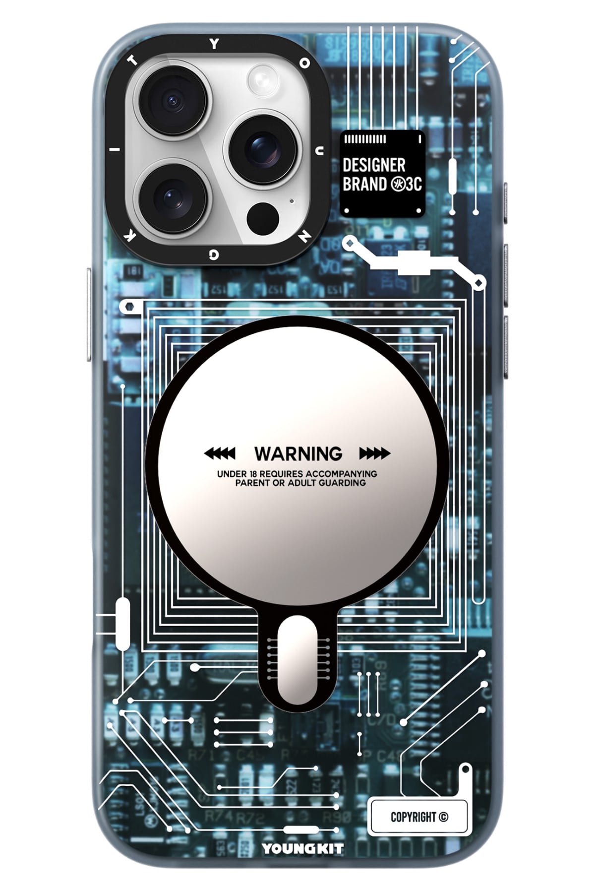 Youngkit Technology iPhone 16 Pro Max Magsafe Uyumlu Kılıf Mavi
