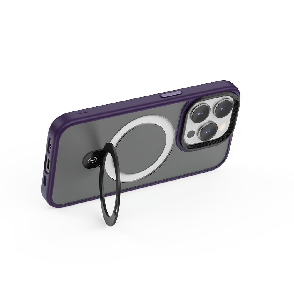 ZMM-010 Magsafe Uyumlu Mat Standlı iPhone 15 Pro Max Kılıf
