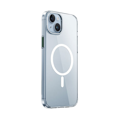 ZYS-013 Magsafe Uyumlu Renkli Kamera Çerçeveli Şeffaf iPhone 15 Kılıf