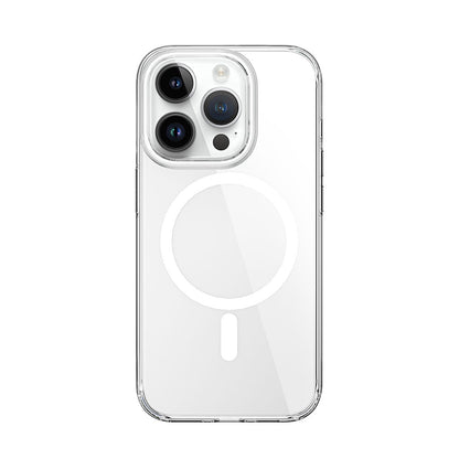 ZYS-013 Magsafe Uyumlu Renkli Kamera Çerçeveli Şeffaf iPhone 15 Pro Kılıf