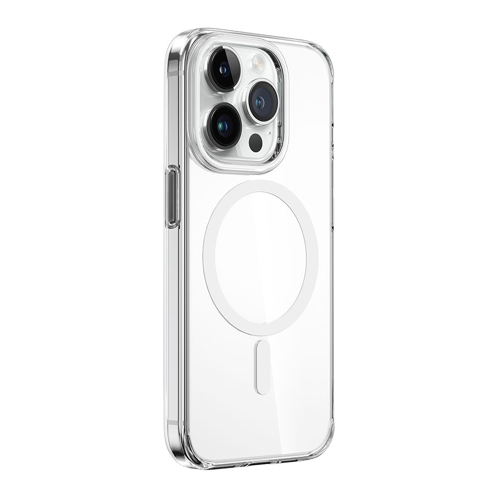 ZYS-013 Magsafe Uyumlu Renkli Kamera Çerçeveli Şeffaf iPhone 15 Pro Kılıf