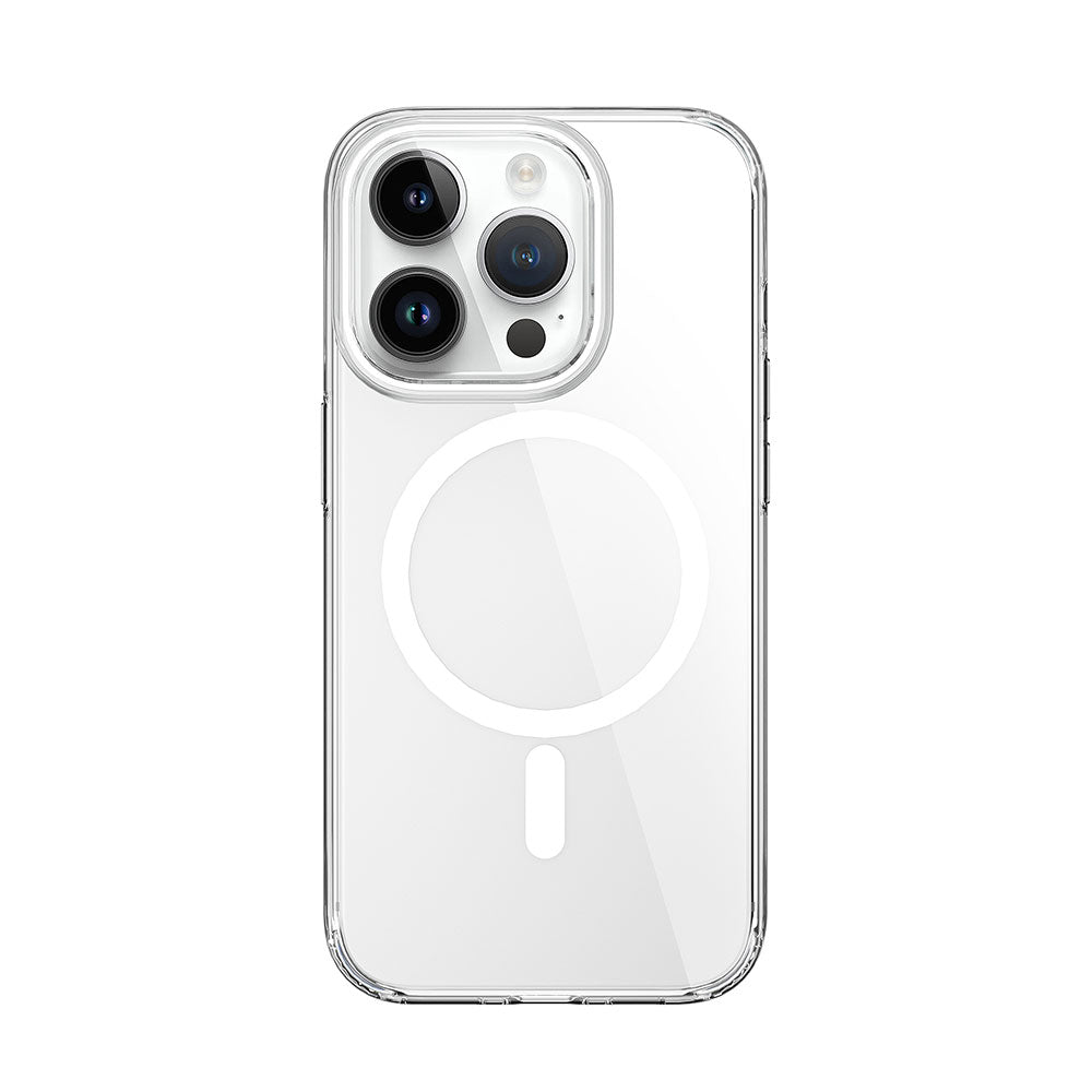 ZYS-013 Magsafe Uyumlu Renkli Kamera Çerçeveli Şeffaf iPhone 15 Pro Max Kılıf
